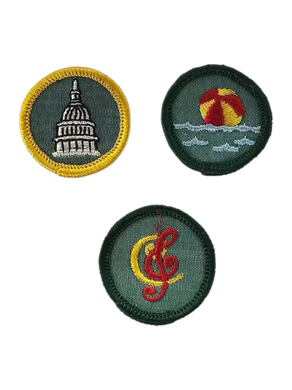 Girl Scout Merit Badges Cadette Lot of 9 Embroidered Patches Vintage 1960s 1980s